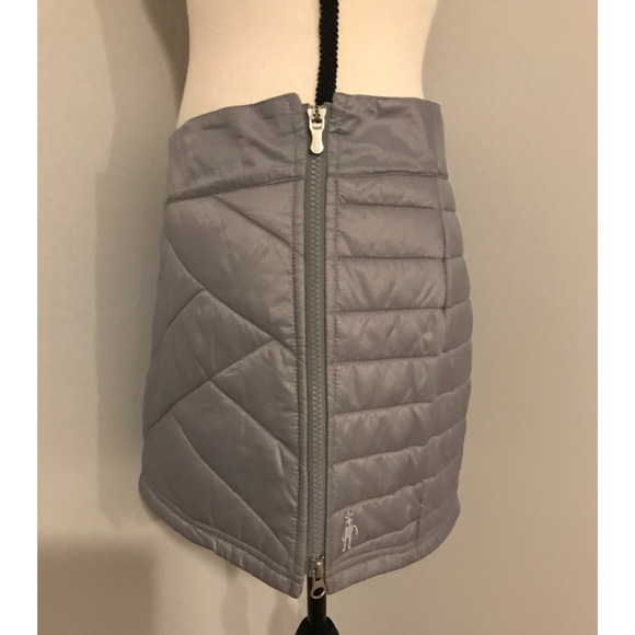 Smartwool Smartloft Gray Quilted Zip Skirt - Size Small - Picture 4 of 15